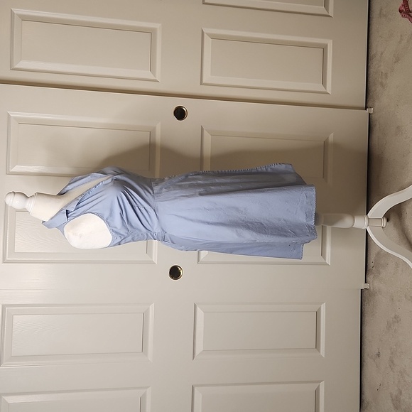 JustFab Women's Sky Blue Wrap Halter Dress Size XS - Picture 4 of 13